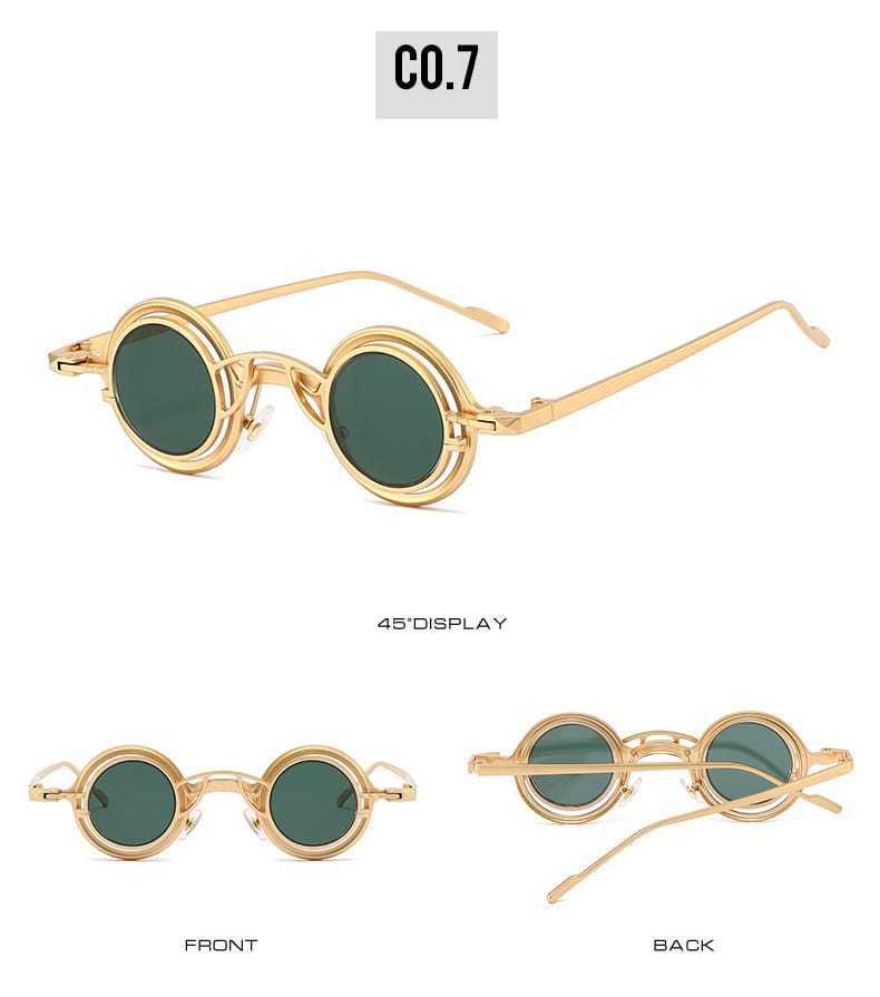 New Round Sunglasses Unisex Women Men Steampunk Glasses Personality Hip-hop Fashion Sun Shades UV400 Small Eyewear