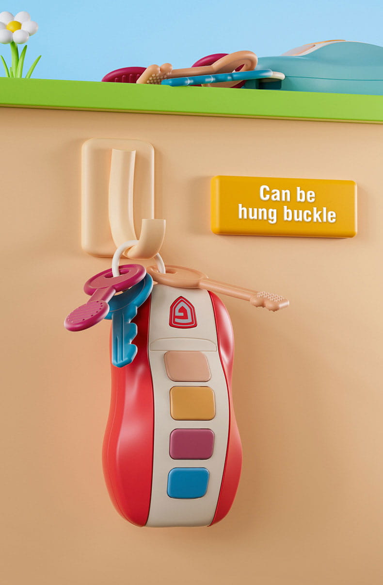 Music Car Key Baby Toys Pretend Play Simulated Car Key Smart Remote Car Voices Baby Educational Toys for Children Music Toy Gift