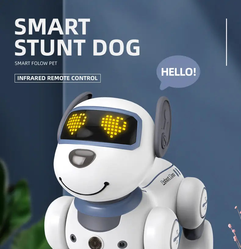 Funny RC Robot Electronic Dog Stunt Dog Voice Command Programmable Touch-sense Music Song Robot Dog for Children’s Toys