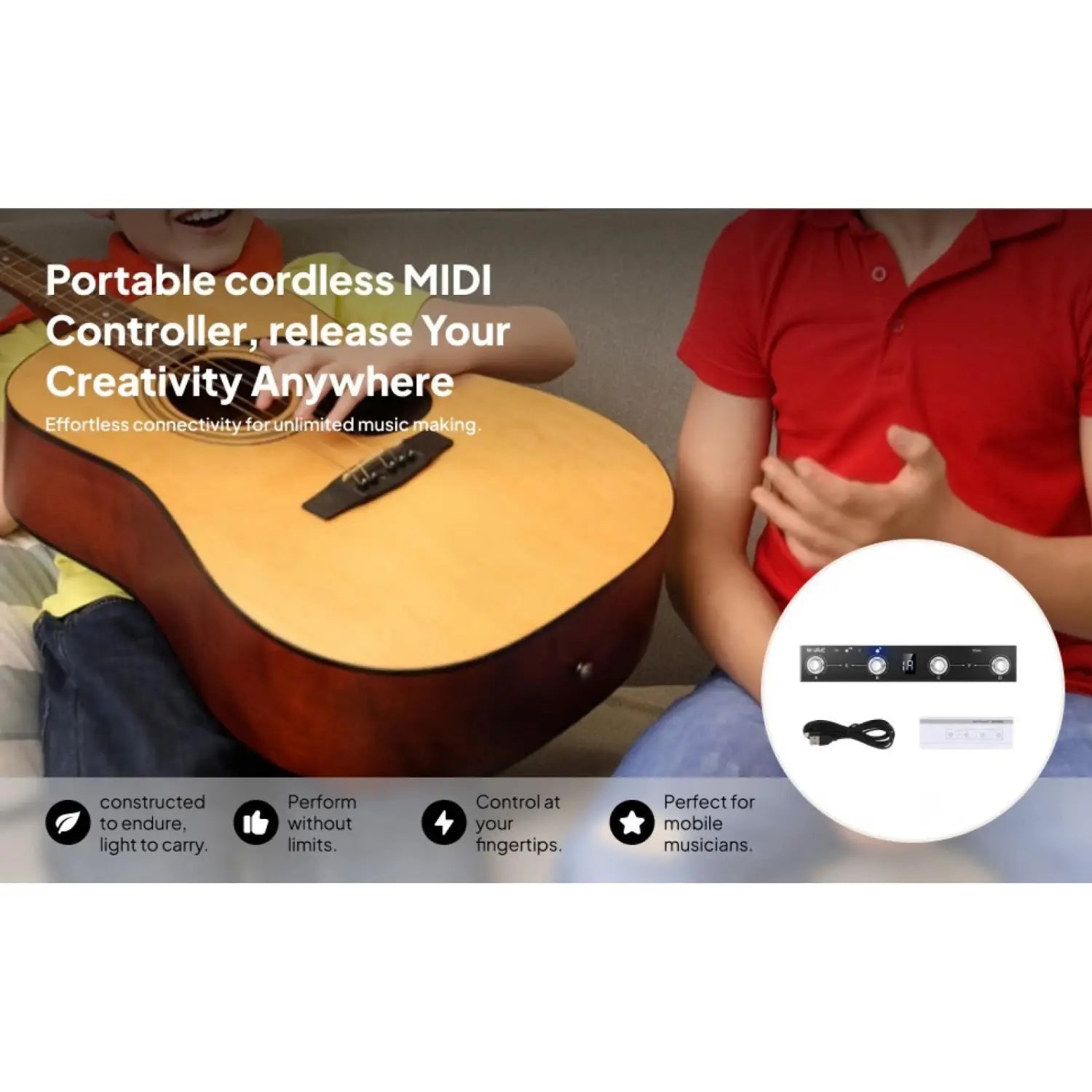 MIDI Commander Guitar Portable USB MIDI Foot Controller With 4 Button Page Turner 2 in1 Pedal MIDI Commander Guitar Portable USB MIDI Foot Controller With 4 Button Page Turner 2 in1 Pedal