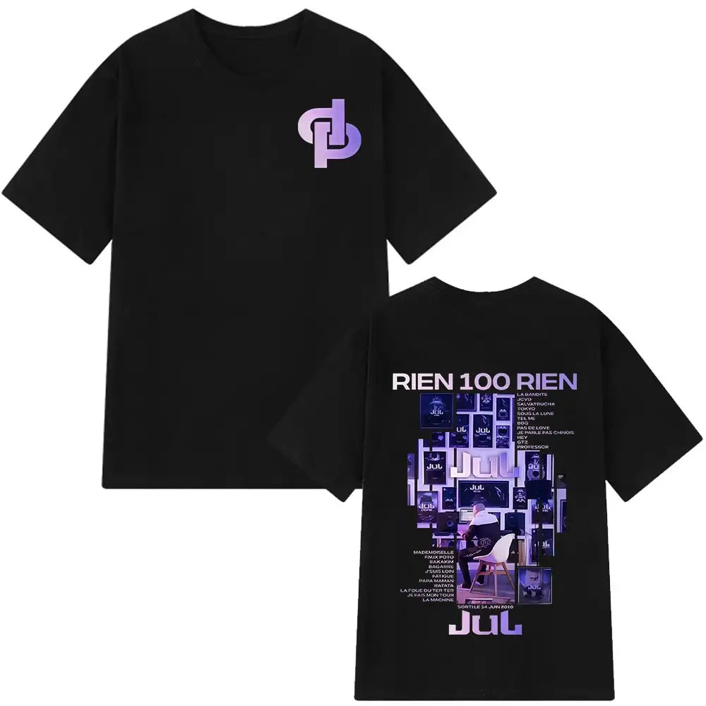 Rapper Jul Graphic Vintage T-shirt Man Woman Fashion Hip-hop T Shirt 2026 Summer New Short-sleeved Cotton Aesthetic T-shirts