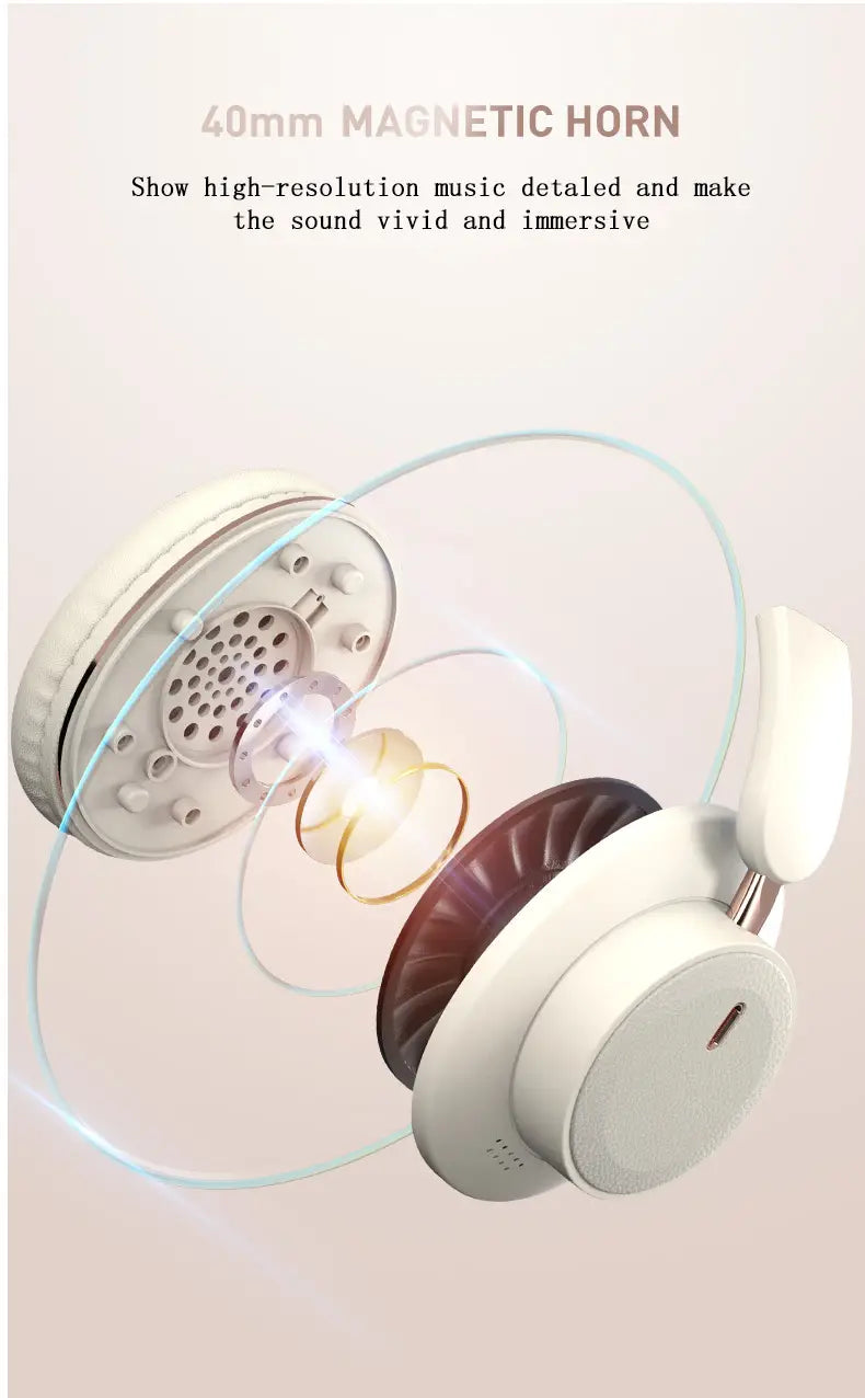Wireless TV Headphones Bluetooth 5.0 USB Adaptor Stereo Headset Foldable Helmet Earbuds with Mic for Samsung TV PC Music