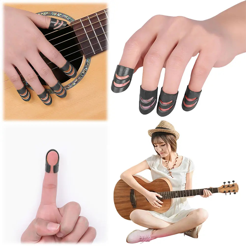 8Pcs Alaska Picks Plectrums S M L XL Stringed Instrument Finger Picks Guitar Finger Covers for Acoustic Electric Guitar