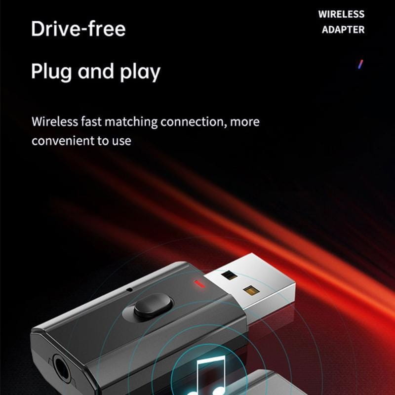 5.0 Bluetooth Adapter Music Audio for PC TV Car Hands-free 3.5mm AUX Adapter USB Wireless Bluetooth Transmitter Receiver