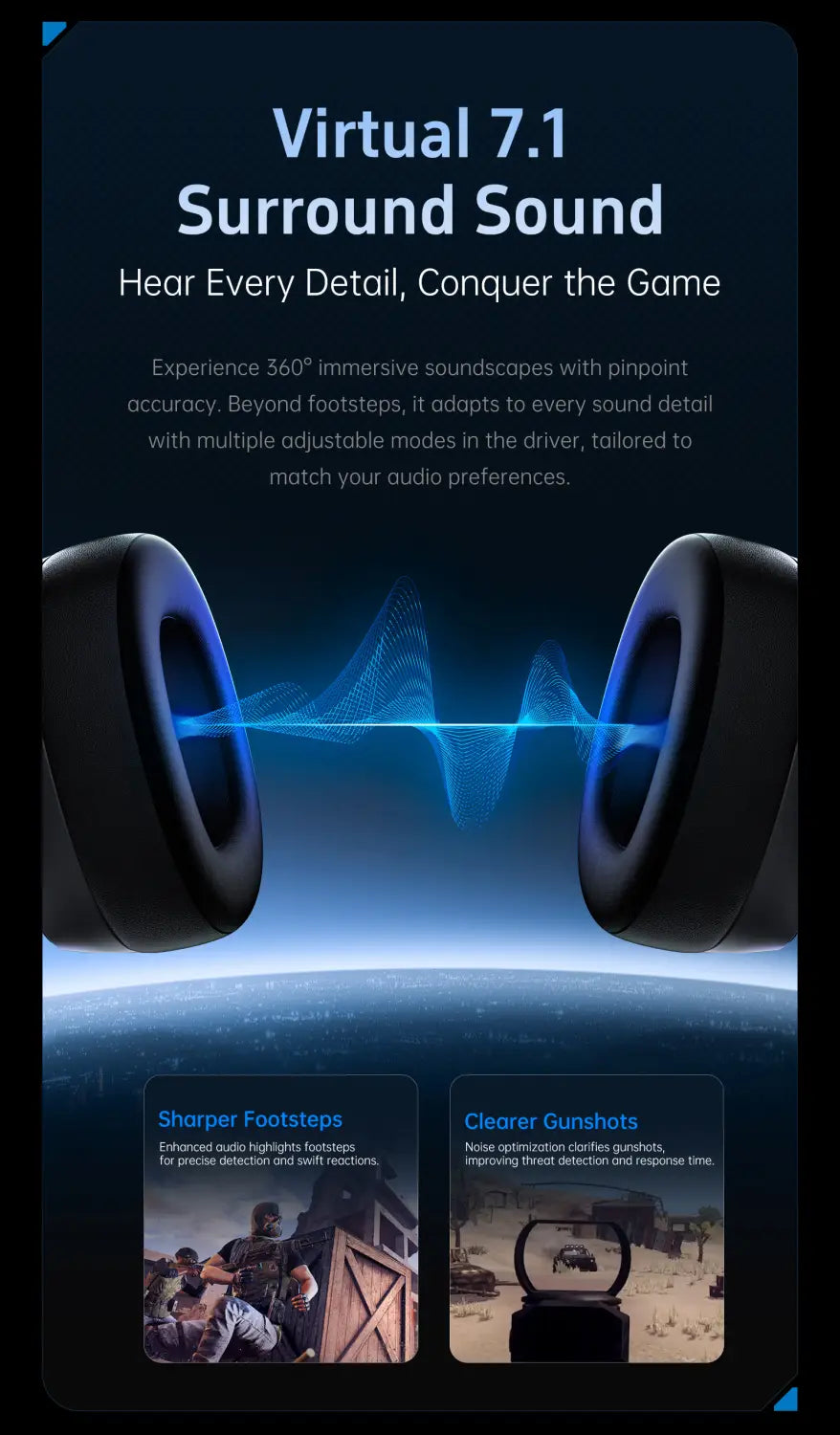 ATK N9 2.4GHz Wireless Gaming Headset with Mic for PS5 PS4 PC Mac Playstation Bluetooth Gaming headphone with Microphone