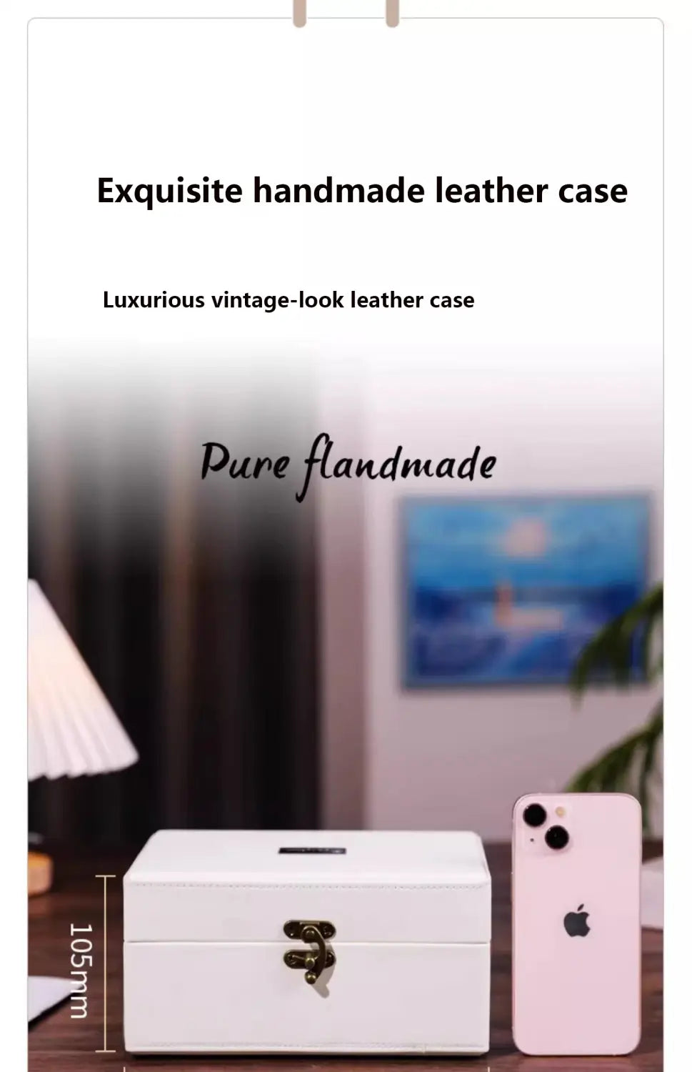 Vintage Leather CD Player Two-way Bluetooth 5.0 Built-in Speaker Portable Rechargeable CD Music Player USB Lossless Player