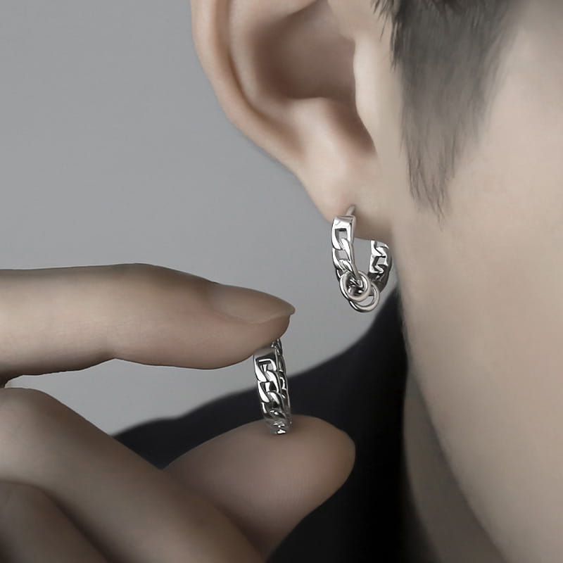 1Pair Hiphop Punk Small Hoop Earrings For Men Women Hollow Geometric Round Circle Trendy Earring Piercing Accessories Jewelry