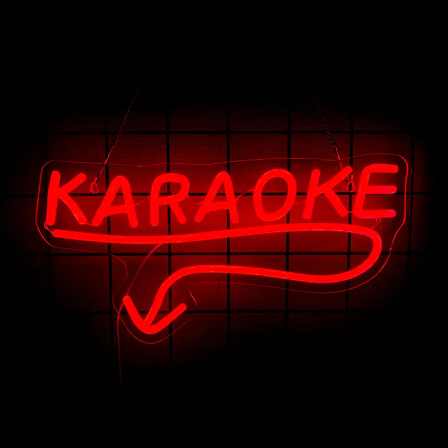 Karaoke Party Neon Sign For Wall Decor,Led Neon Light For Music Studio Decor,Man Cave,Game Room,Party,Bar,Club,Gift For Friends
