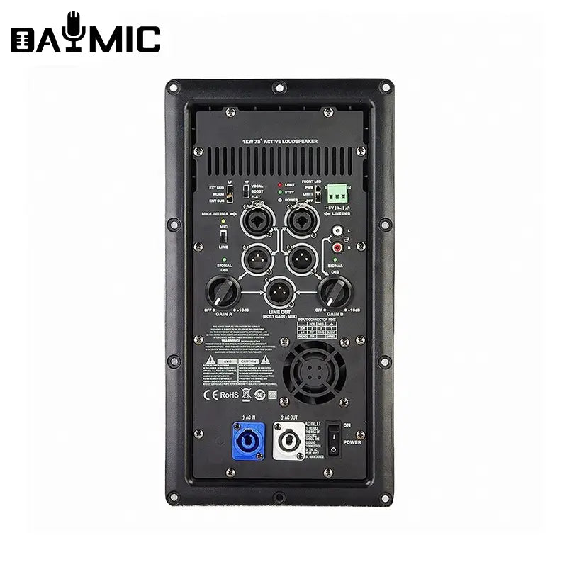 Professional OEM 15 Inch Speaker Audio Active Speaker Studio Audio Equipment 1000W Amplifier Module DJ Bar Church Speaker