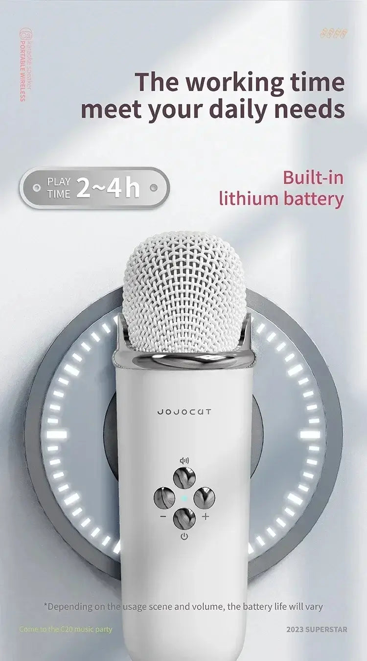 Karaoke Wireless Portable Bluetooth Speaker With Microphone Radio FM Machine Mini Music Sound Box Caixa De Som Small Mp3 Column