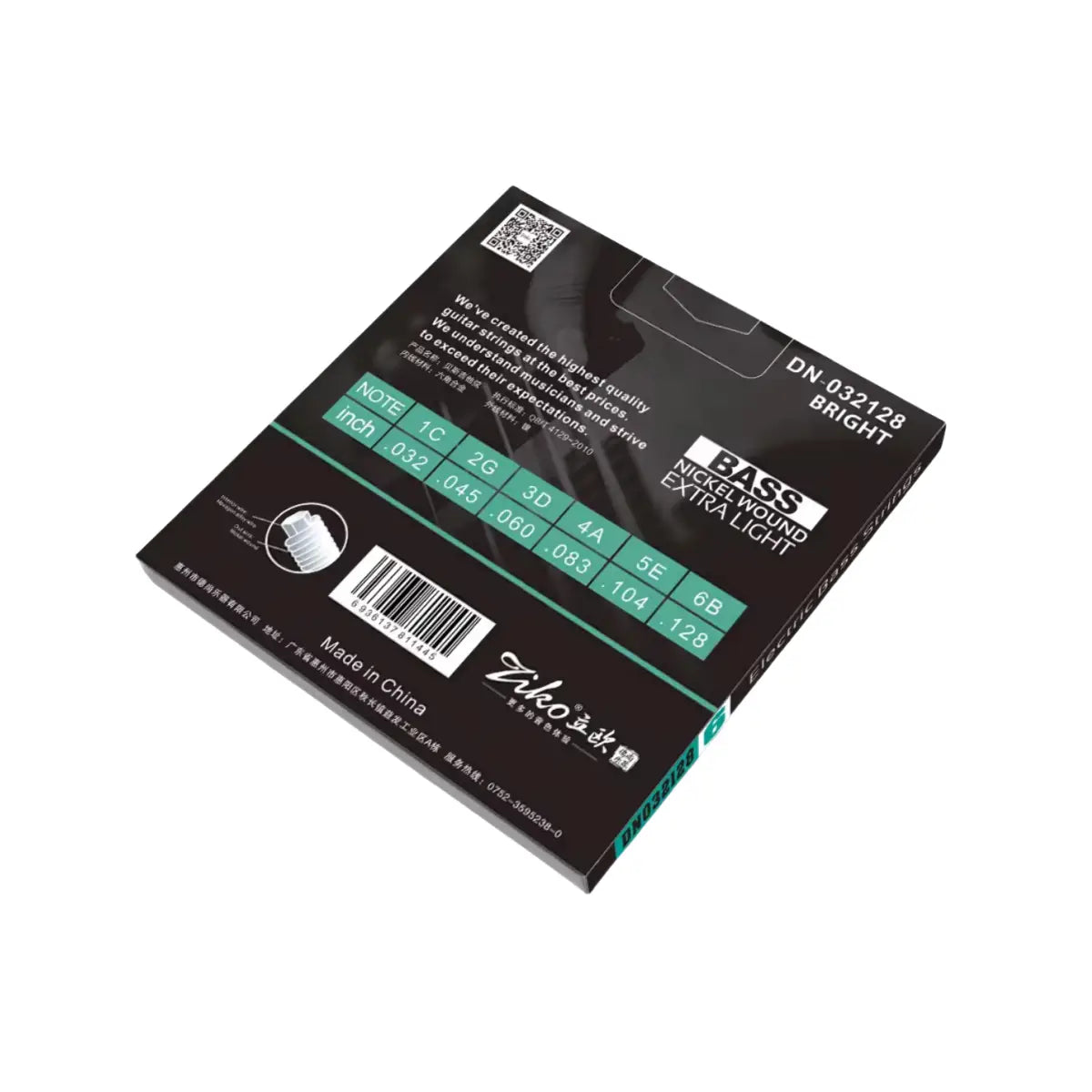 ZIKO Electric Bass Strings 4/5/6 String Bass/Hexagon Alloy Core and Nickel Wound/Guitar Bass Musical Instruments Accessories