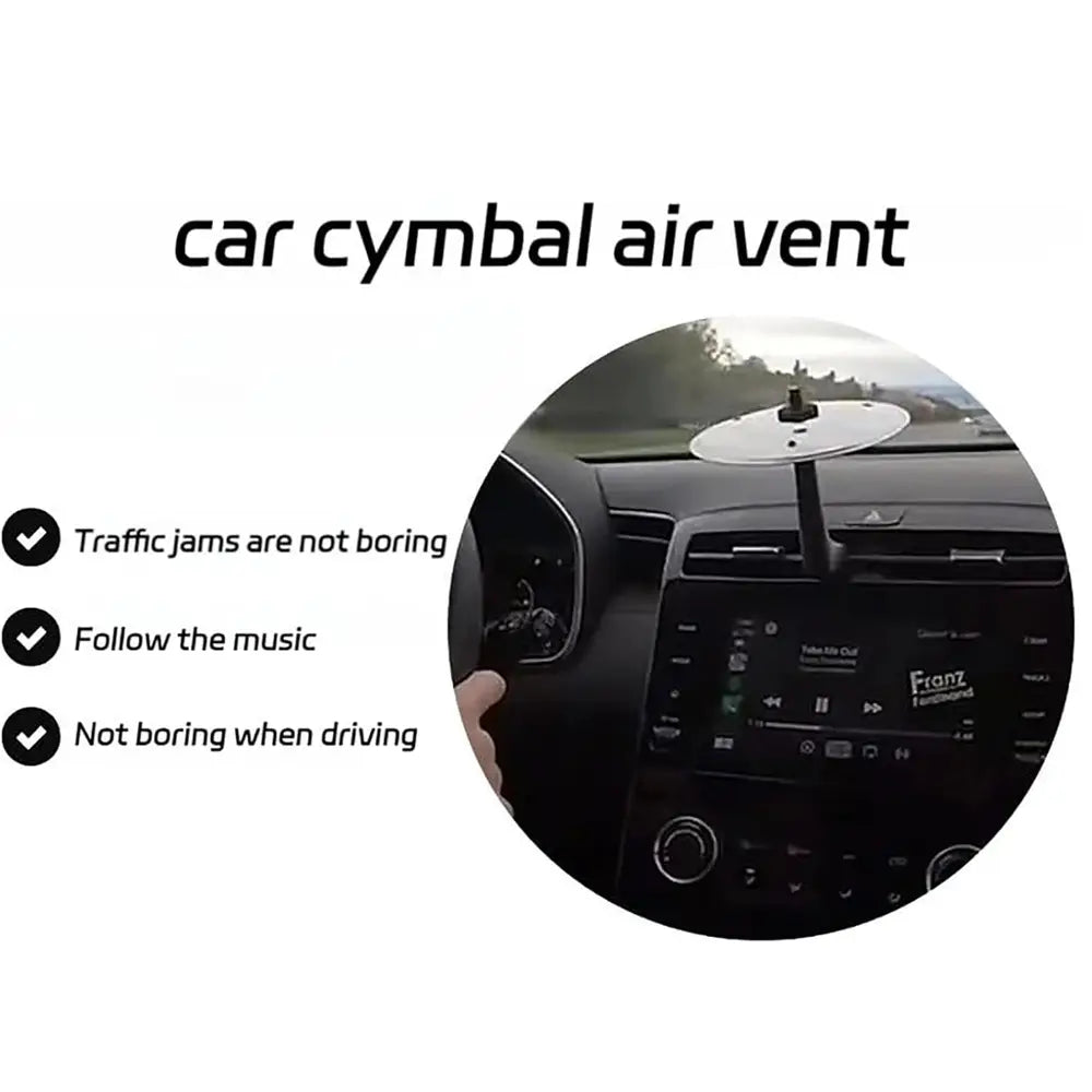 1/2PC Car Crash Cymbal Air Vent Mini Drum Car Hand-shooting Cymbals Car Drum Cymbal Air Vent Musical Instrument For Car Interior