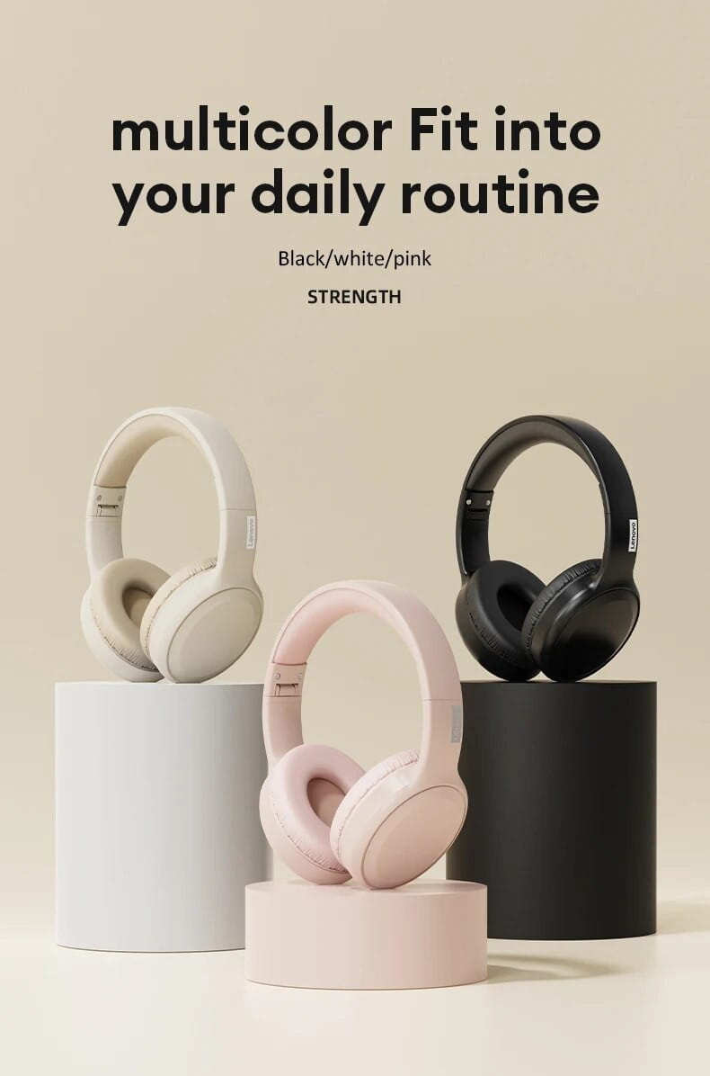 Choice Lenovo TH30 Wireless Headphones Bluetooth 5.3 Earphones Foldable Game Headset Sport Headphone with Mic Music Earbuds