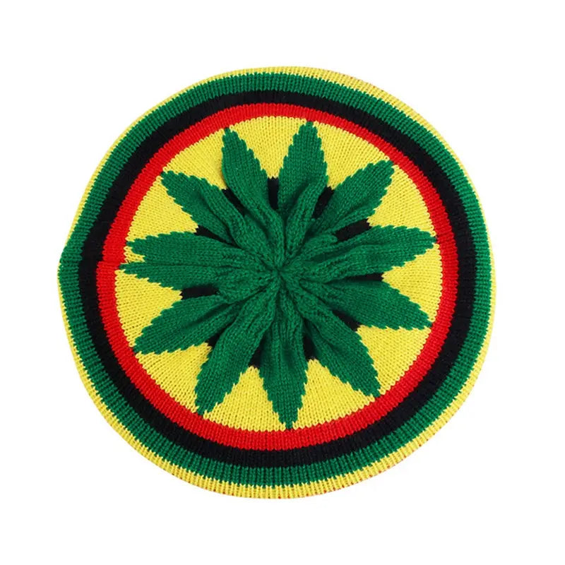 Jamaican Multi-colour Printed Knitted Hat Bob Rasta Beanie Hats Hip Hop Cap Men Women Caribbean Fancy Dress Reggae Beret Cap