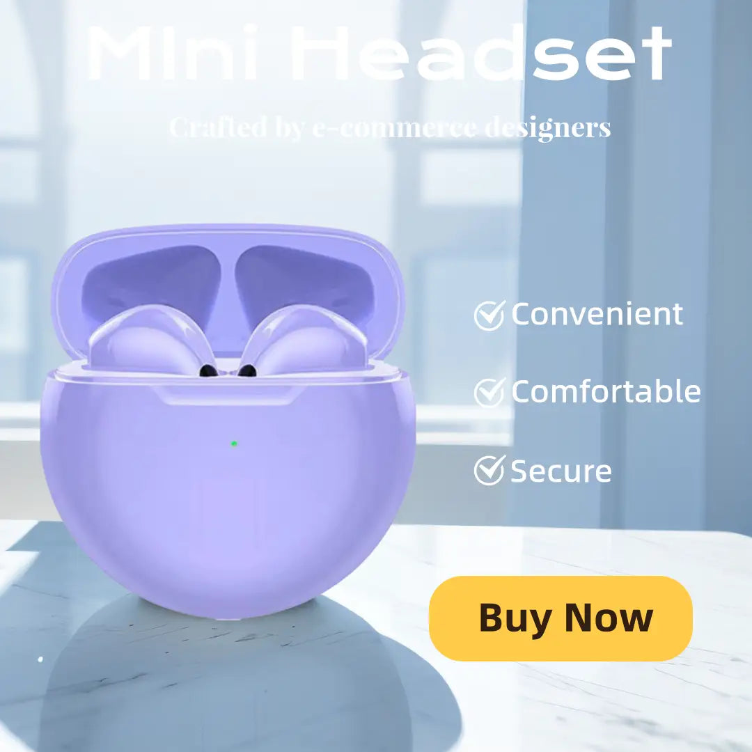 Fashion Wireless Headset - Stylish Bluetooth Headphones for Music And Calls Hifi Sound Earphones Headset Game