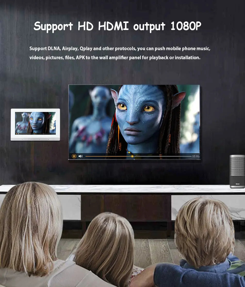 Smart Home Theater Sound Amplifier WiFi Bluetooth In-wall Android Music Panel Stereo Mini Ceiling Speaker Set Hotel Residential