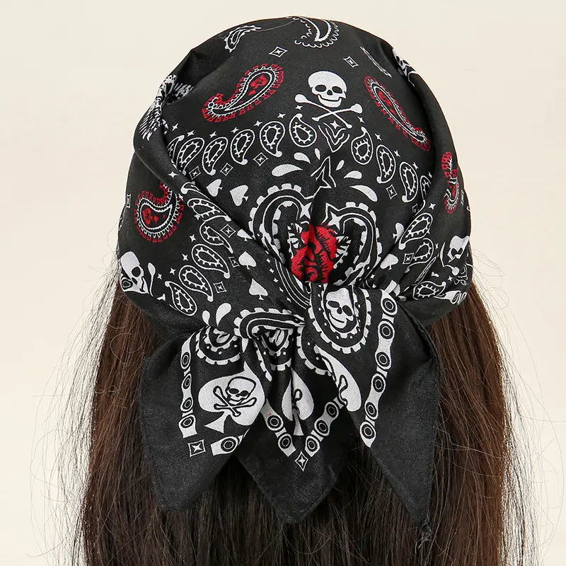 Bohemian Print Bandana Paisley Printed Headbands Hiphop Kerchief Outdoor Unisex Headband Wrist Wraps Face Mask Handkerchief