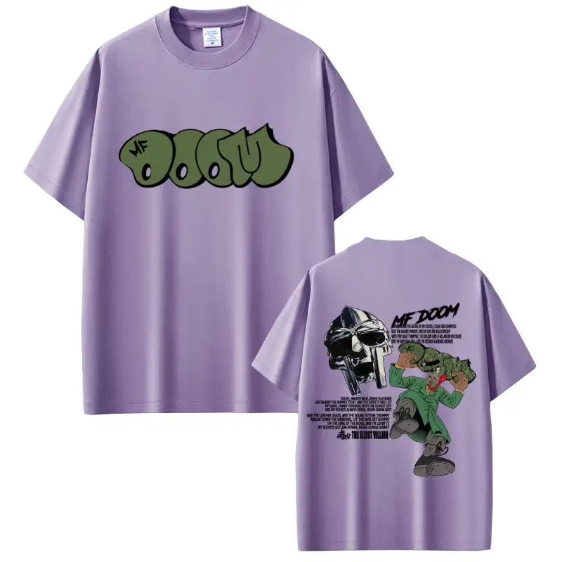 Rapper Mf Doom Album Madvillainy Graphic T-shirt Men Women Hip Hop Fashion Vintage T-shirts Male Casual Cotton Oversized T Shirt