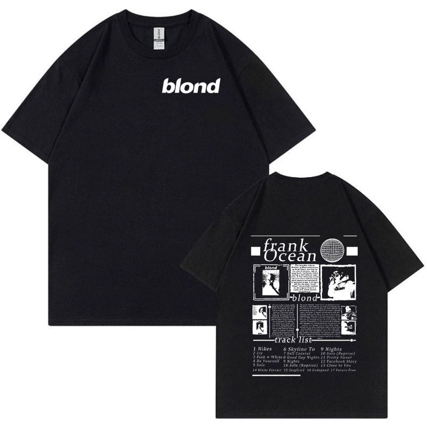 Rapper Frank Music Album T Shirt Blonde Ocean High Quality Oversized T-shirts Men Women Hip Hop Retro Fashion T-shirt Streetwear