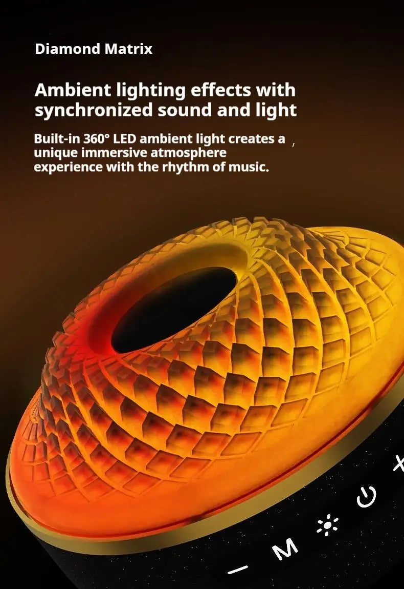 High Power Bass Sound Box 9D Surround Sound Column Aura Studio 4 Pro Full Screen Transparent Bluetooth Speaker TWS/TF