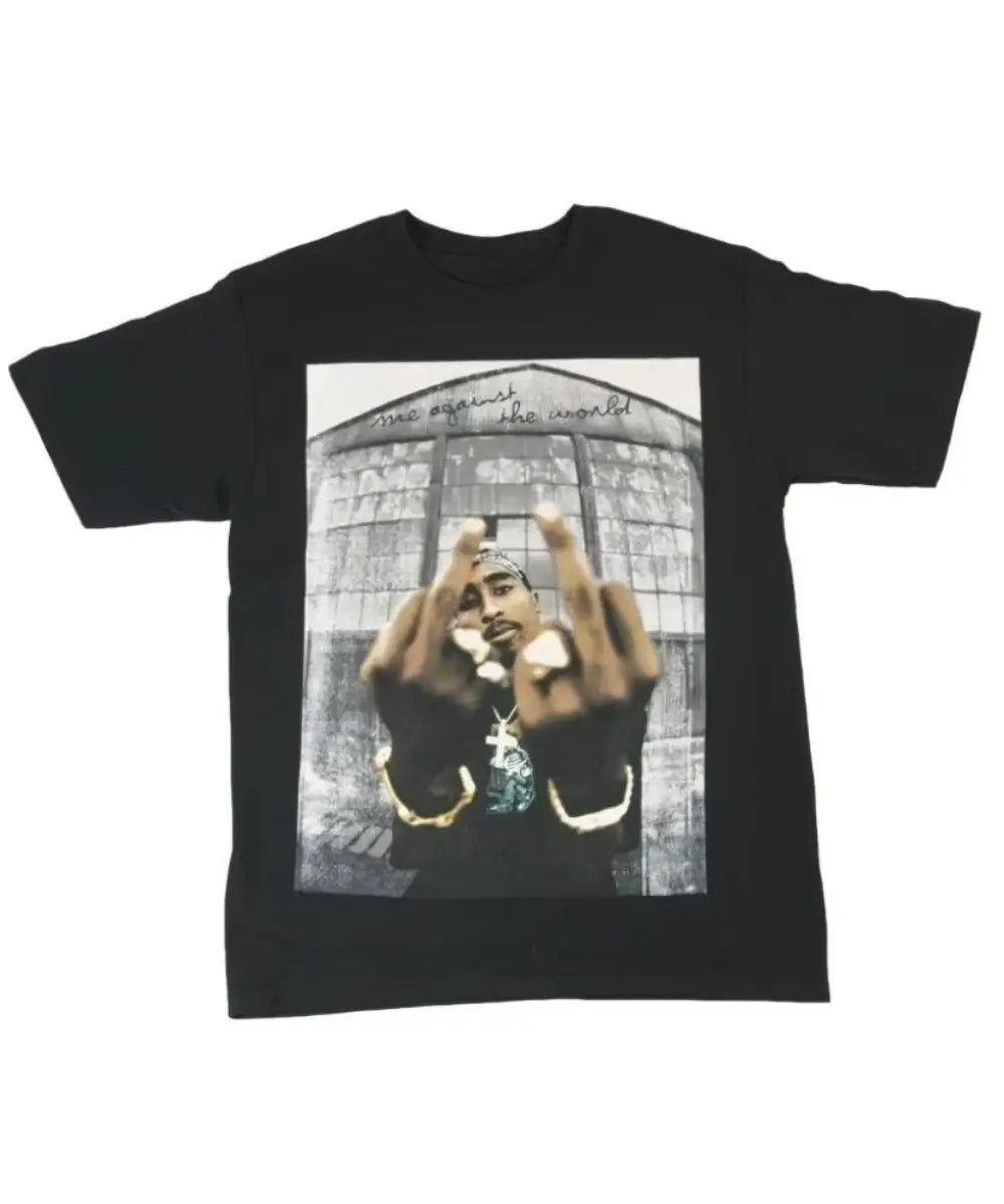 Rapper Tupac ’I’m Against This World’ T-shirt Men’s Printed Hip Hop Cotton Short-Sleeve T-Shirt Unisex All-Season Pure Cotton