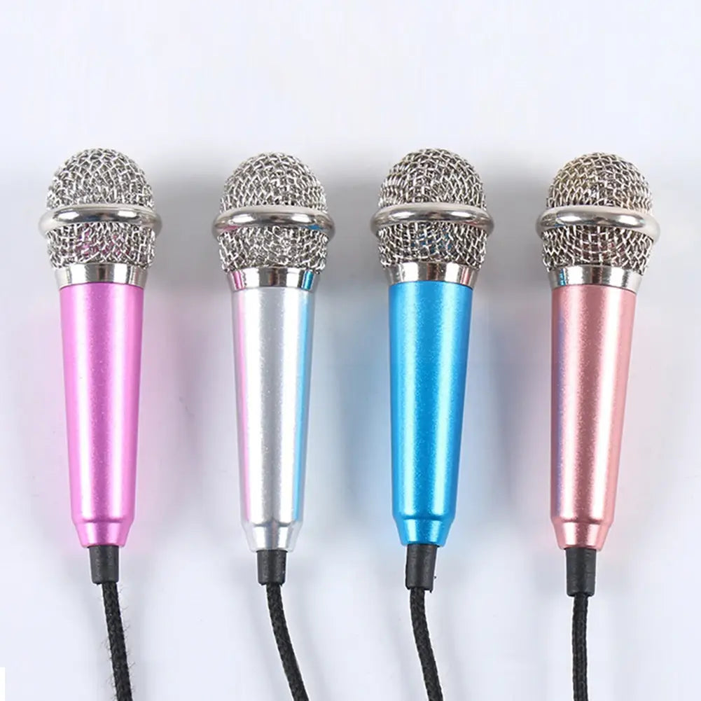 Wired 3.5mm Stereo Studio Microphone Earphone Ktv Karaoke Mini Microfon For Cell Smart Phone Laptops PC Computer Desktop Mik