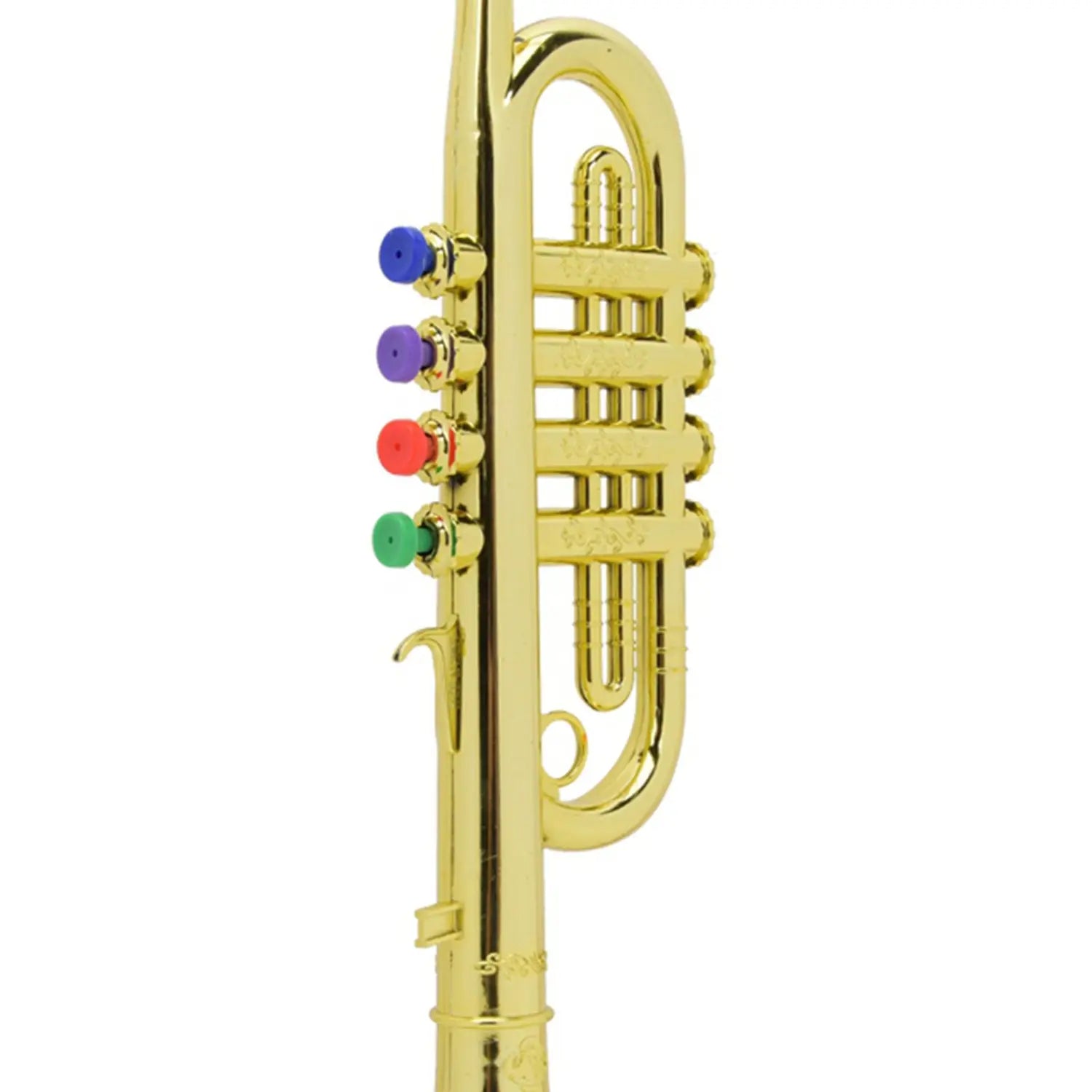 Preschool Music Kid Trumpet Golden Coated Plastic Children Preschool Music Gift Wind Instrument