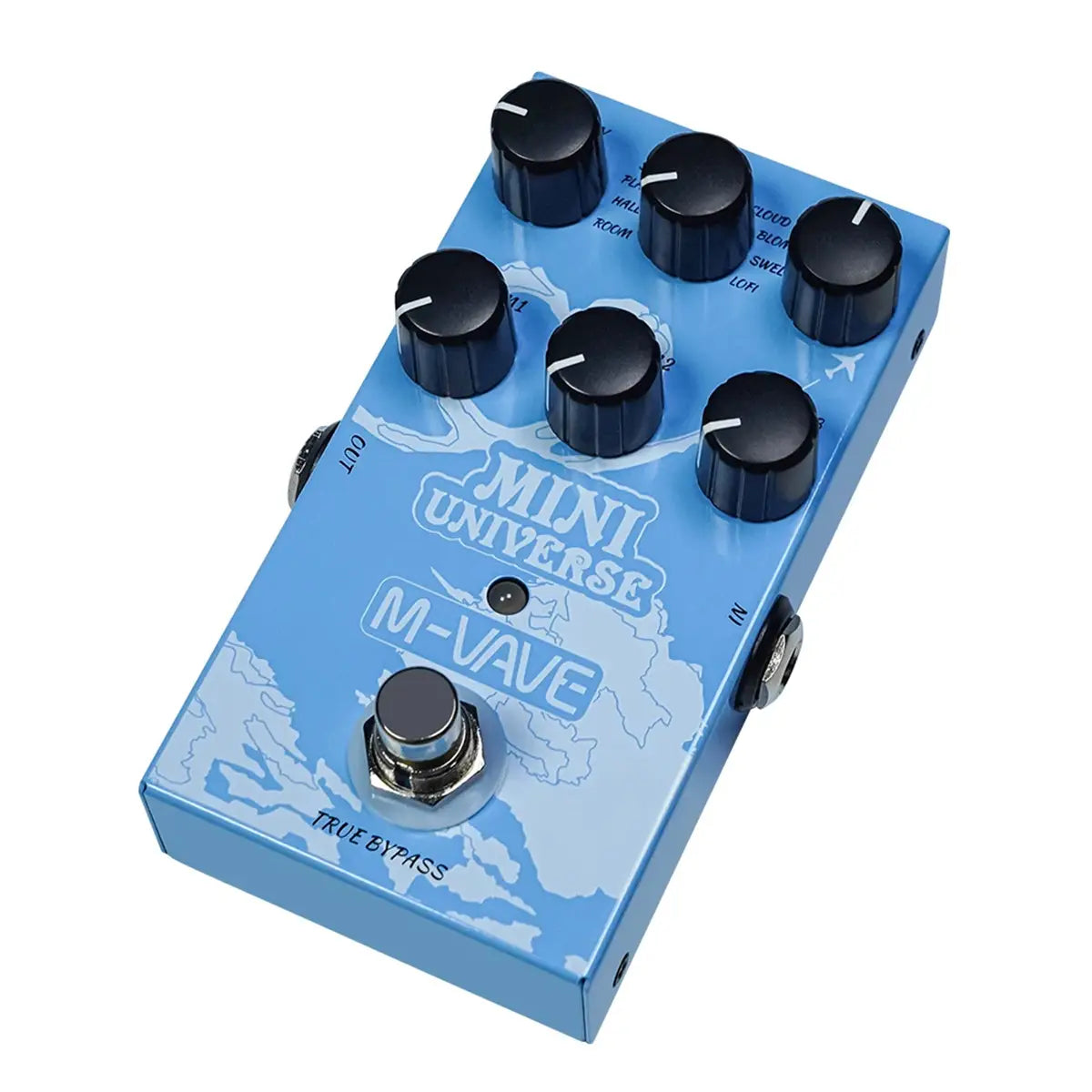 M-VAVE Guitar Effect Pedal Mini Universe Digital Reverb Pedal 9 Reverb Effects Room/Shimmer/Lofi/Spring Reveb Effect Pedals
