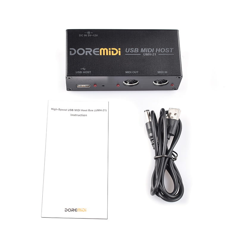 DOREMiDi High-Speed USB MIDI Host Box MIDI Host USB To MIDI Converter UMH-21 Compatible All Devices with USB MIDI Interfaces