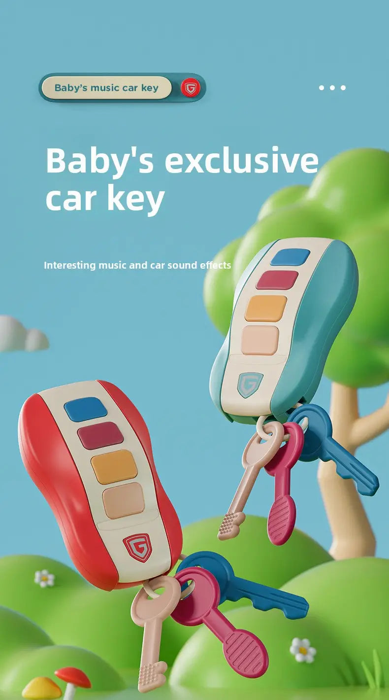 Baby Toys Musical Car Key Vocal Smart Remote Car Voices Pretend Play Educational Toys For Kids Sound Singing Toys Xmas Gifts