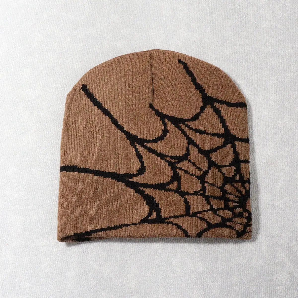 Knitting Spider Web Design Hat Skullies Beanies for Men Women Pullover Pile Cap Y2k Goth Warm Beanie Hats New Hip-hop Street Cap