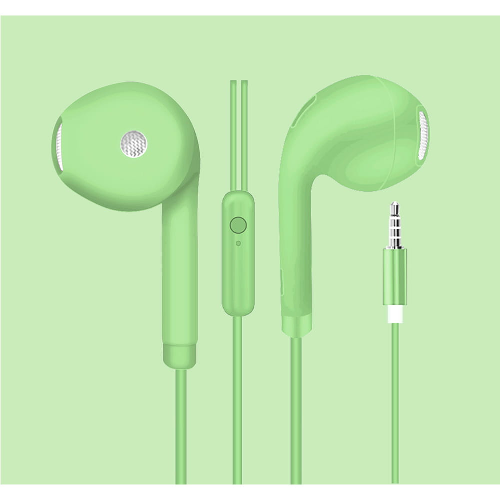 3.5mm Wired Headset Macaron Earphone In-Ear Headphone Music Multicolors 1.2m with Microphone Earphones Universal for Smart Phone