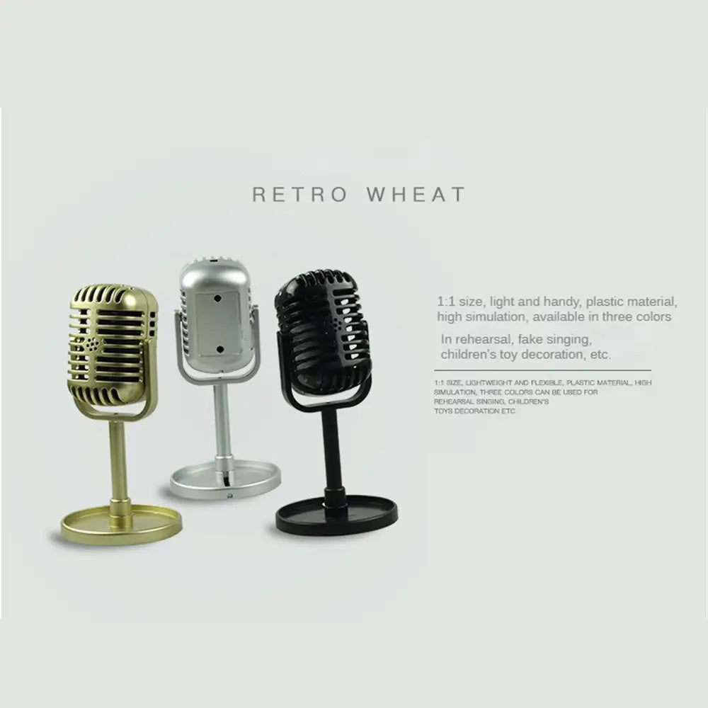 Simulation Classic Retro Dynamic Vocal Microphone Vintage Style Mic Universal Stand For Live Performanc Karaoke Studio Recording