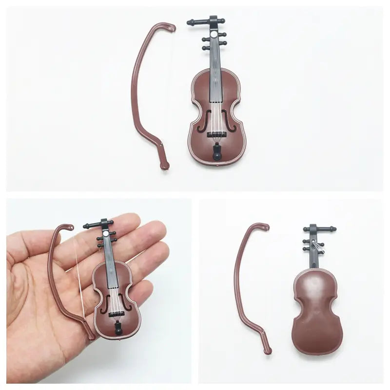 Mini Miniature Musical Instruments Piano Drum Violin Guitar Cello Sax Erhu Fiddle Figurine House Decor Model Landscape Accessory