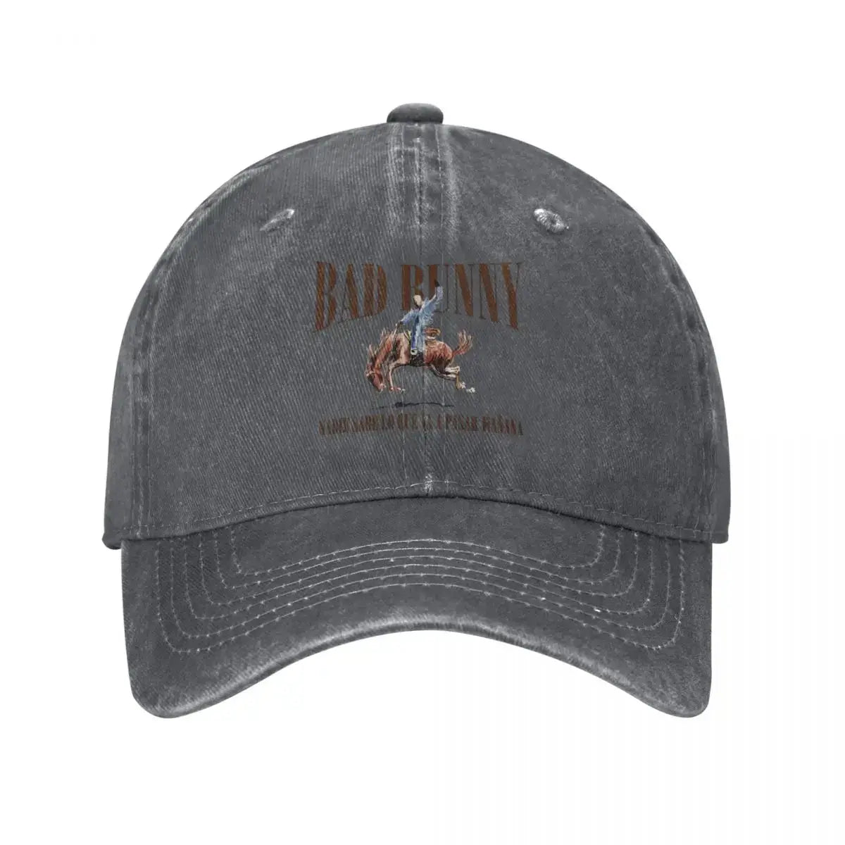 2024 Tour Bad Bunny Nadie Sabe Baseball Caps Retro Distressed Washed Music Sun Cap Men Women Outdoor Summer Adjustable Hats Cap