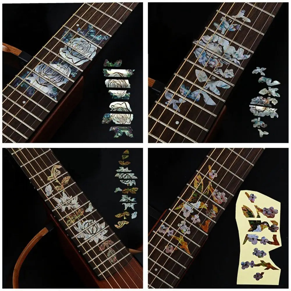 Instrument Decorations Electric Guitar Parts Ultra Thin Stickers Cross Inlay Decals Fretboard Sticker Guitarra Accessories