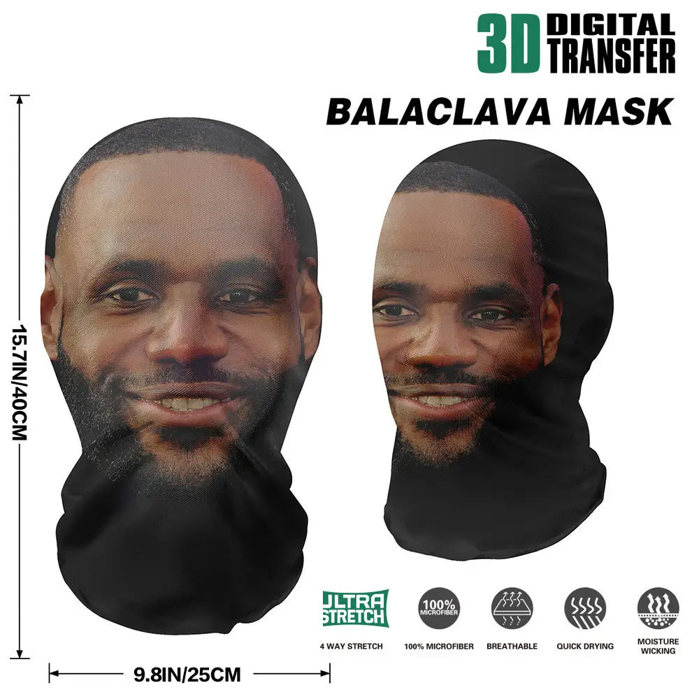 3D Printed Puff Daddy Mask Elastic Mesh Full Face Mask for Men Women Cosplay Headwear HipHop Fashion Balaclava Hood Hat Headgear