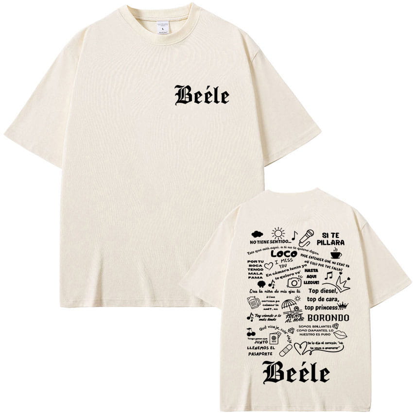 Rapper BEELE Album Merch Pop Graphic T Shirt Men Women Aesthetic Fashion Gothic T-shirts Summer Tops Oversized T-shirt Fans Gift