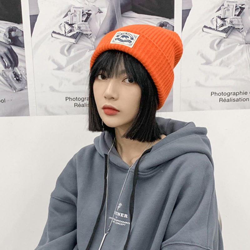 Autumn Winter Knitted Hat For Men Women Hip Hop Skullies Melon Cap Fashion Punk Crochet Bonnet Kpop Solid Color Couple Beanies
