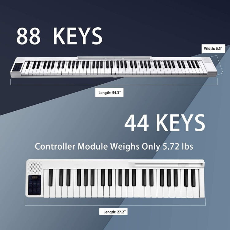 Portable Electronic Piano 88-key Digital Pianos Adult Musical Keyboard Beginners Midi Professional Kids Folding Electronic Organ