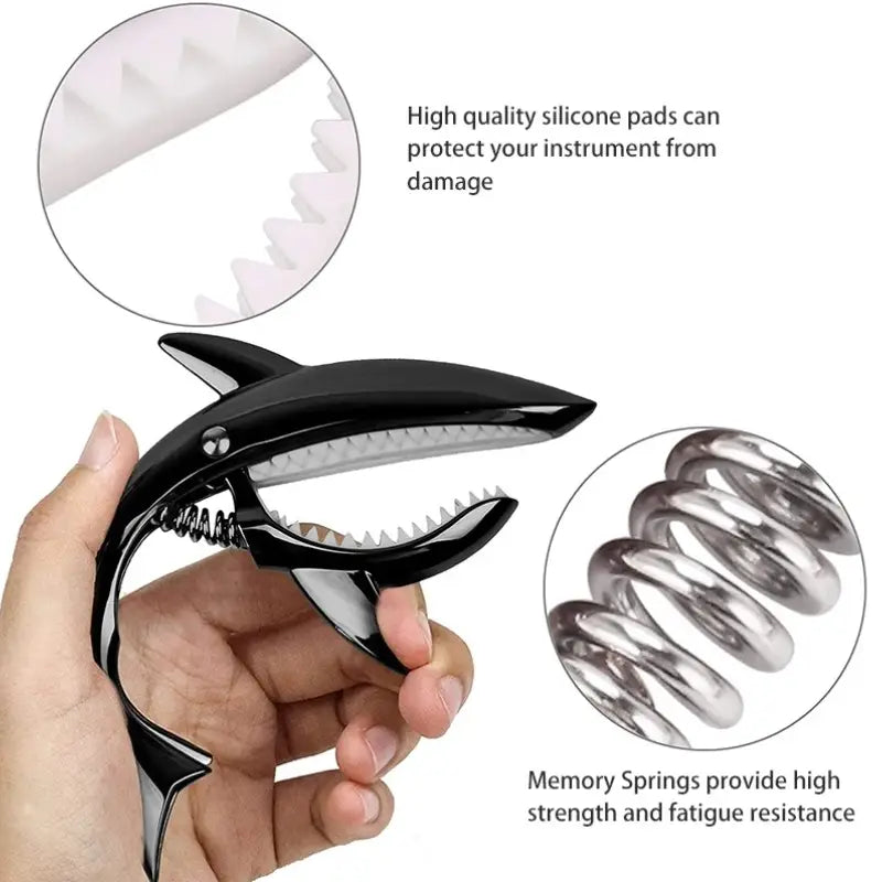 1PC Metal Shark Capo Acoustic Guitar Electric Guitar Tone Variation Clip Bass Bridge Zinc Alloy Musical Instrument Accessories