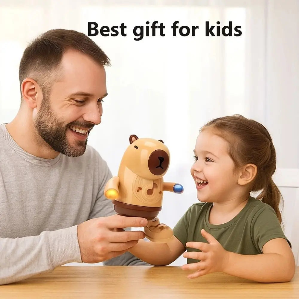 Singing Dance Electric Capybara Toys Left Right Dance Swinging Hands Capybara Dancing Toy Durable with Music Lighting