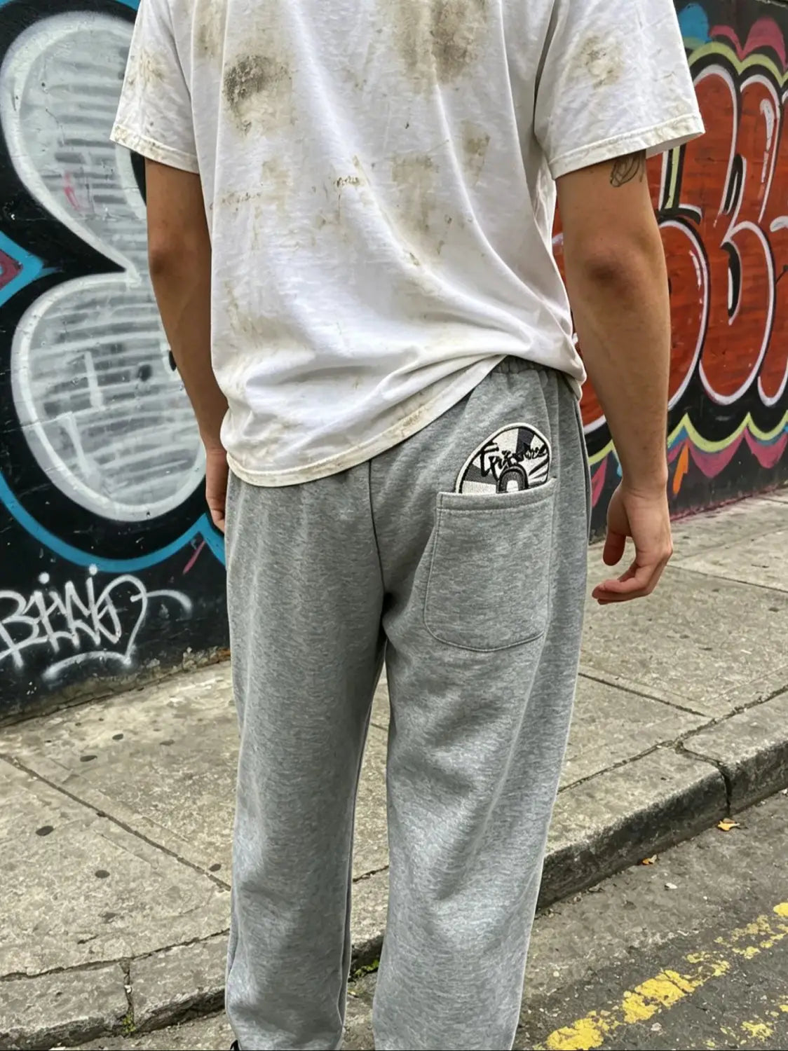 American Hip Hop Personality Design CD Print Retro Street Trendy Pants