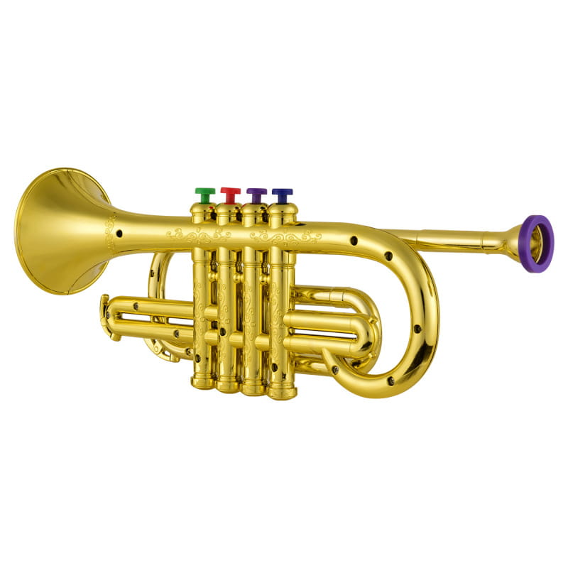 Simulated Trumpet Music Wind Instrument with 4 keys Can be Played Environmentally Friendly ABS Material for Entertainment