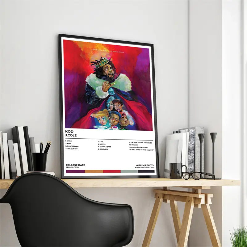 Pop Rap Music Album Cover J COLE Poster Aesthetic Rapper Hip Hop Rock bornsinner the off season Canvas Print Wall Art Room Decor