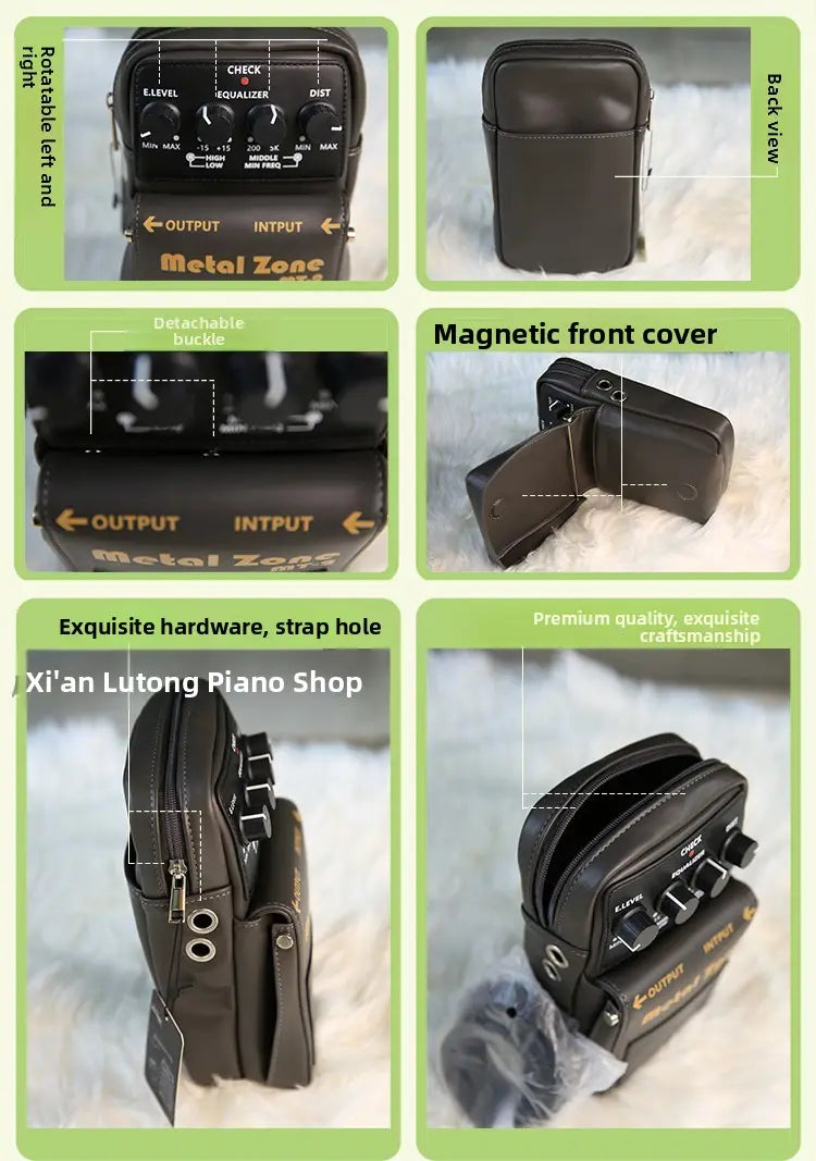 Guitar Effect Backpack Crossbody Musical Instrument Bag for Guitarists And Music Enthusiasts