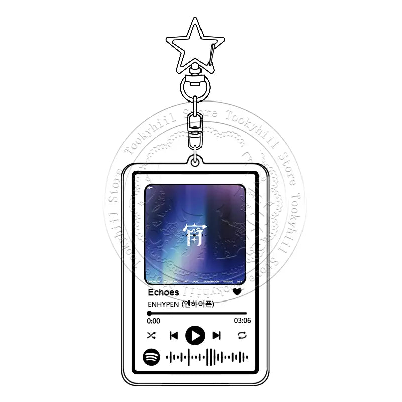 ENHYPEN Music Keychain Main Song Kpop Idea Bag Decorate Accessories Keyring Pop Songs No Doubt Pendant Girl Birthday Gift