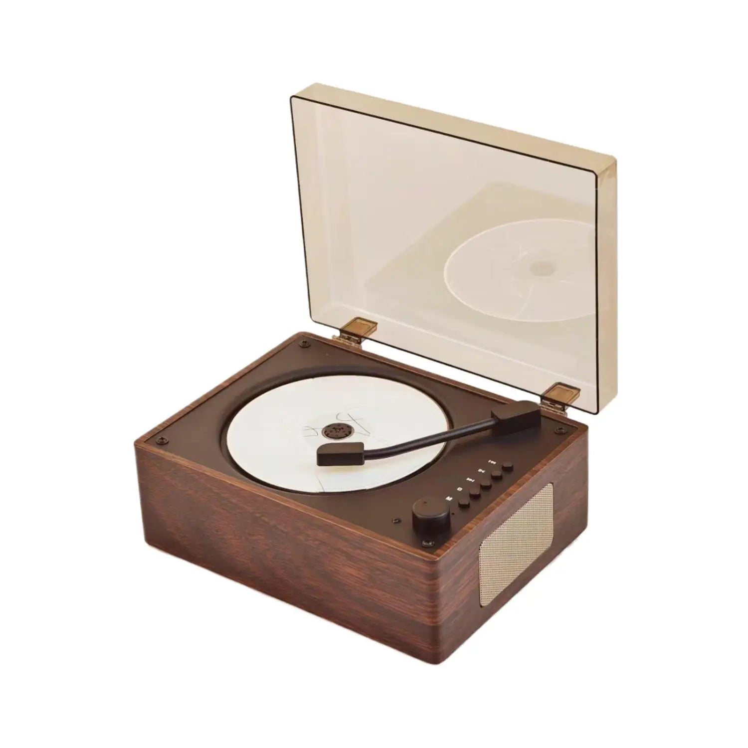 Portable Retro CD Player Rechargeable Two-way Bluetooth-Compatible 5.0 Wireless Speaker Support CD USB 3.5mm AUX CD Music Player