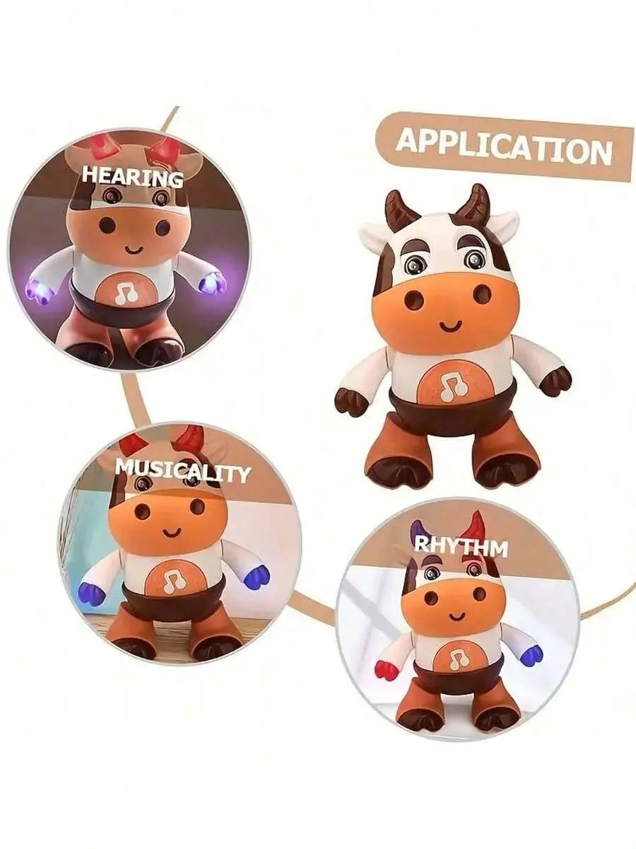 Baby Dancing Cow Toy - Electric Music Plush Cow with Funny Songs and Moves Baby Interactive Baby Toys Cute Toddler Christmas G