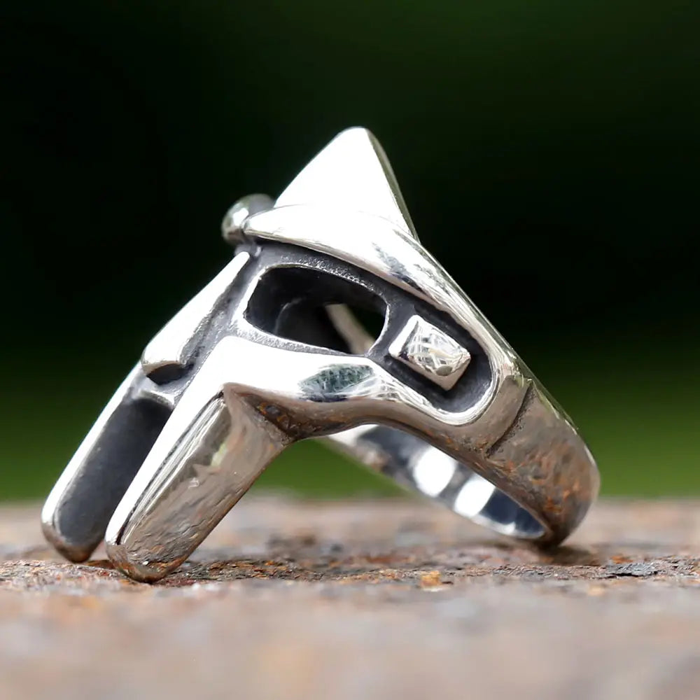 Vintage Classic Goth Hip Hop Mf Doom Mask Rings For Men Boys Punk Egyptian Pharaoh Stainless Steel Ring Fashion Jewelry Gif